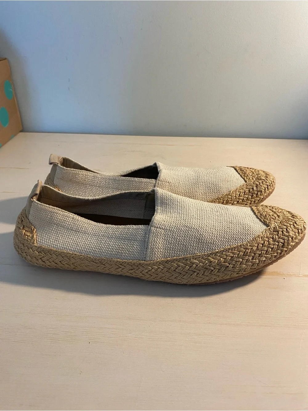 *Made in Italy* Italigente Men's Casual Canvas Slip-On Espadrilles in Natural